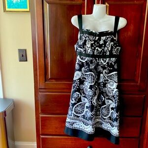 Black and White Paisley Dress